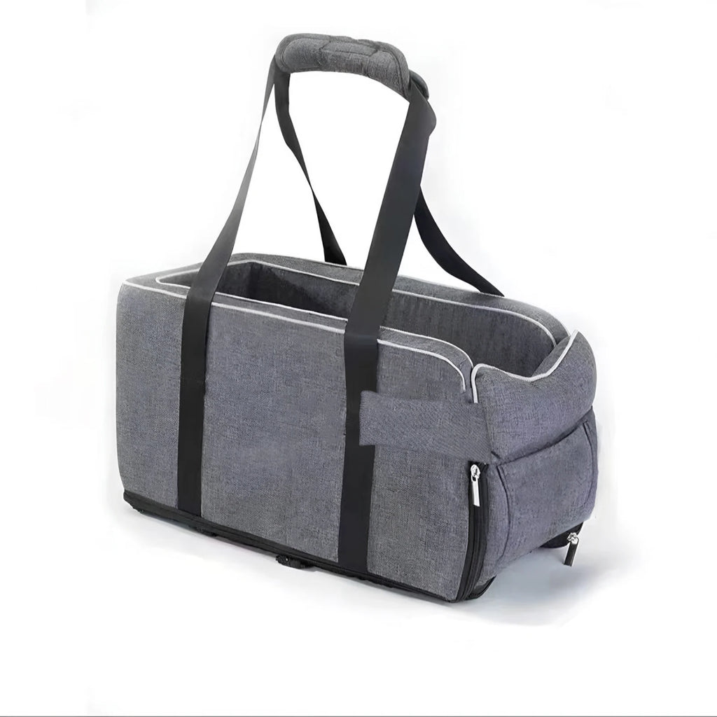 Nid de voyage 2 en 1 pour petit chien, gris